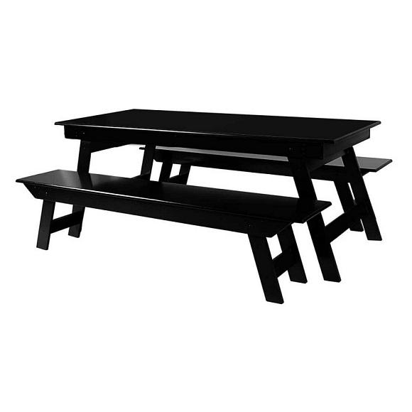 Kit Festa Dobrável com 1 Mesa 200 x 80 e 2 Bancos de 2 Metros